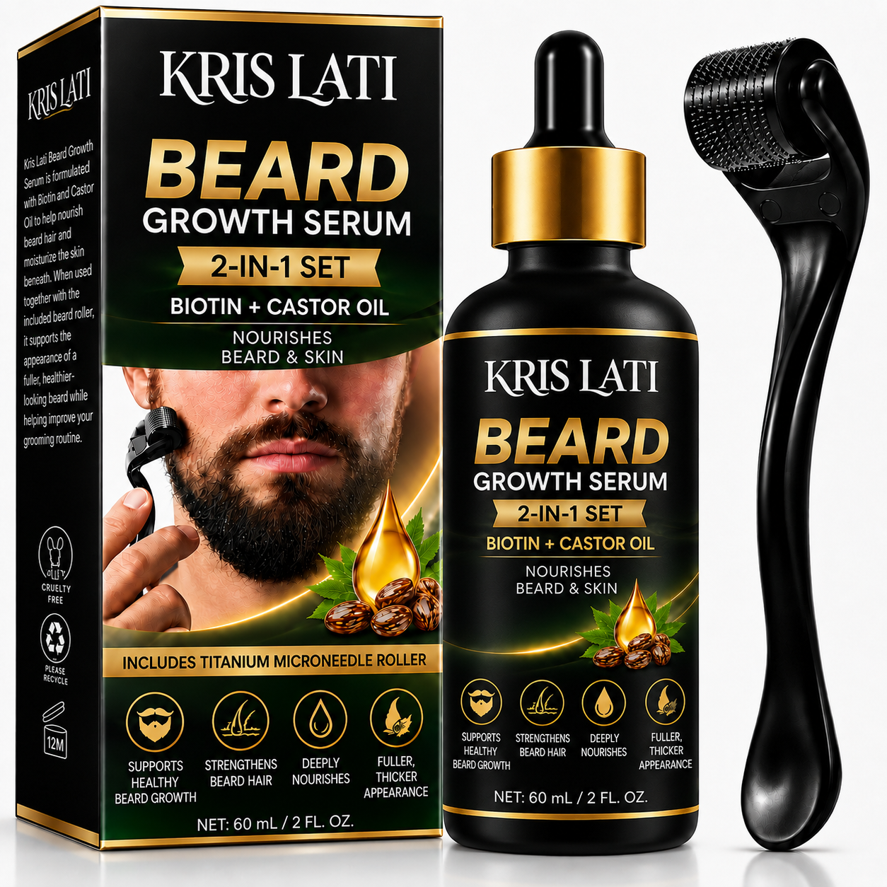 Beard Growth Serum 2-in-1 Set